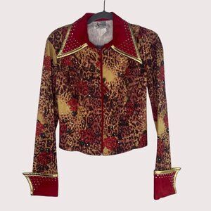 Western Collection Styles Rhinestone Horse Show Shirt XS New With Tag